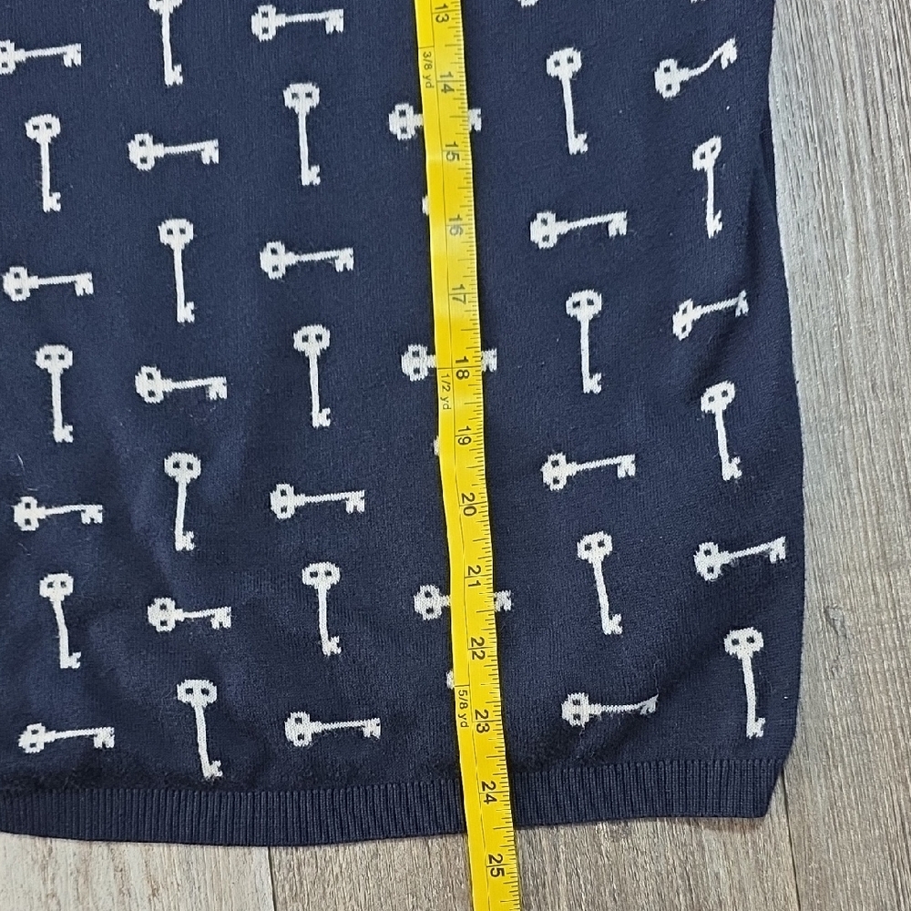 Tommy Hilfigure Skeleton Key 100% Pima Cotton Crewneck Preppy Sweater Sz lg 2014 - Picture 4 of 7